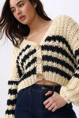 Kireina | Elsie Knit | Navy & Ecru