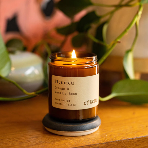 Etikette | Soy Candles | Fleurieu in Orange & Vanilla Bean