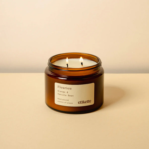 Etikette | Soy Candles | Fleurieu in Orange & Vanilla Bean