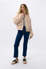 Kireina | Peyton Bomber | Beige Soft Pink