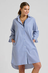 Shirty | The Classic Grosgrain Shirtdress | French Navy Stripe