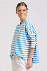 EST. 1971 | Raw Summer Sweatshirt | Blue/White Stripe