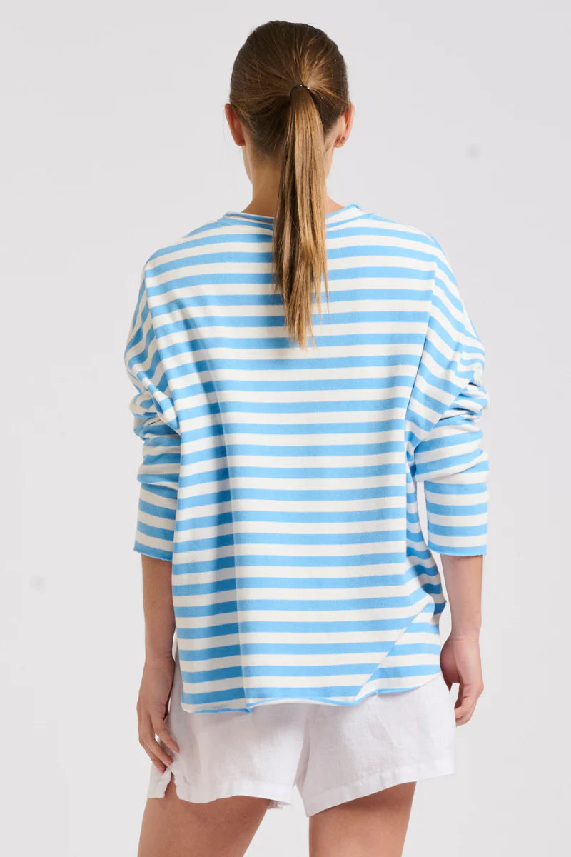 EST. 1971 | Raw Summer Sweatshirt | Blue/White Stripe